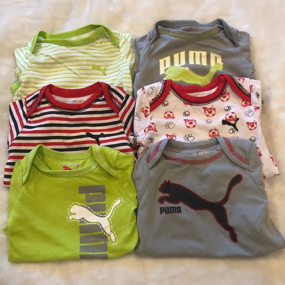Puma bundle of six onesies for 6-9 months old boy